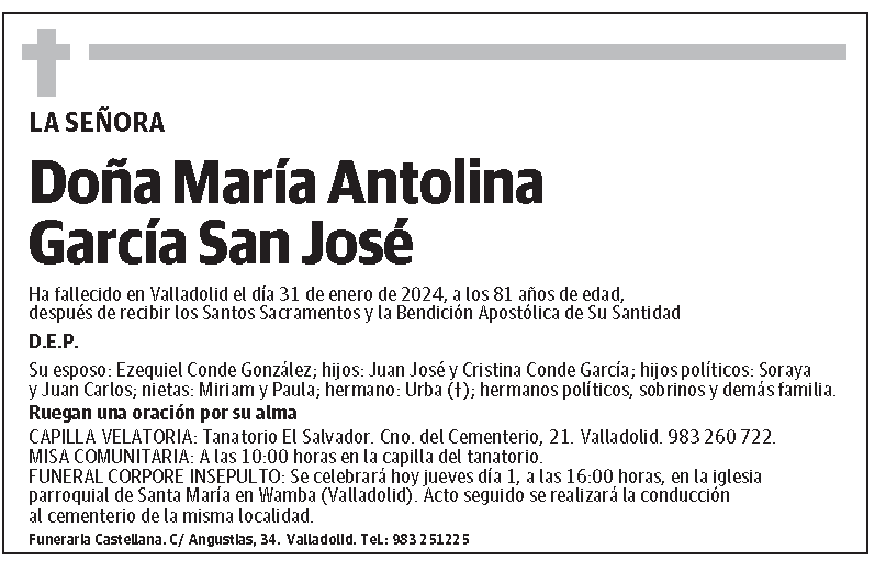 María Antolina García San José