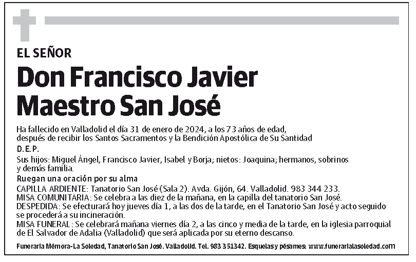 Francisco Javier Maestro San José