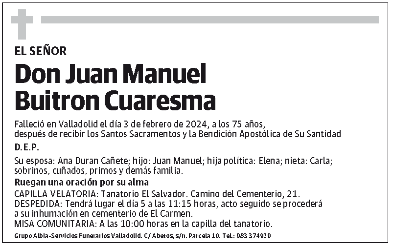 Juan Manuel Buitron Cuaresma