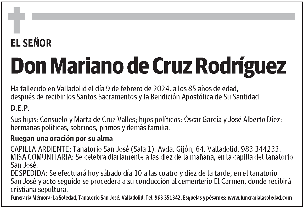 Mariano de Cruz Rodríguez