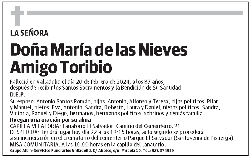 María de las Nieves Amigo Toribio