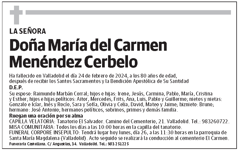 María del Carmen Menéndez Cerbelo