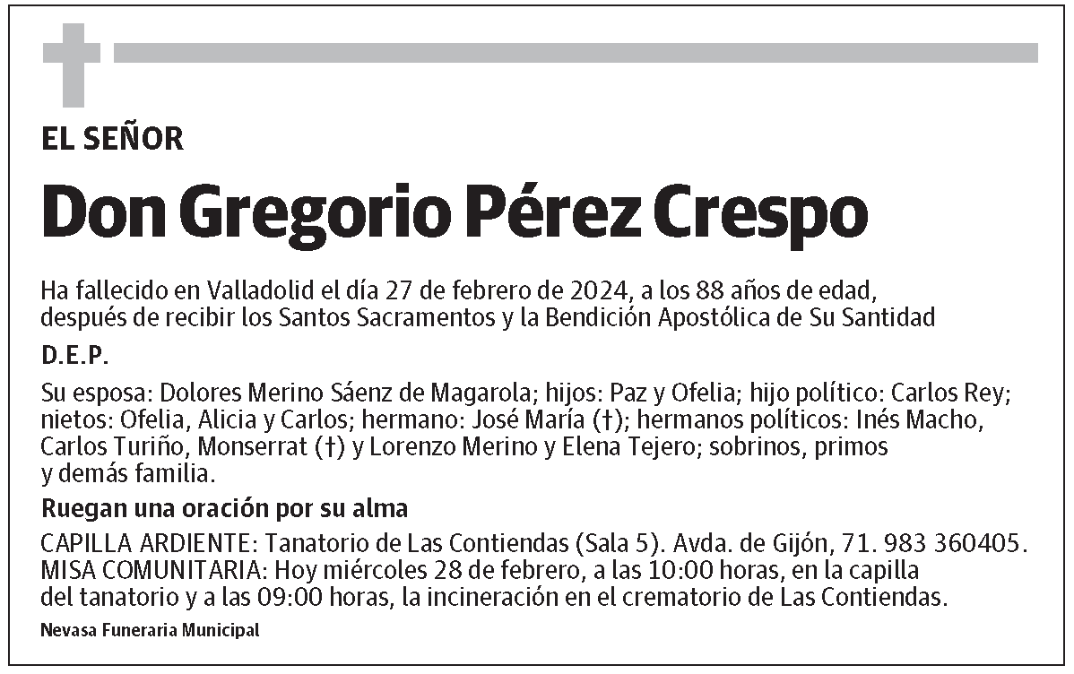 Gregorio Pérez Crespo