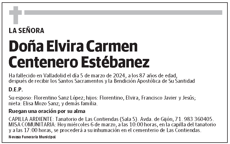 Elvira Carmen Centenero Estébanez