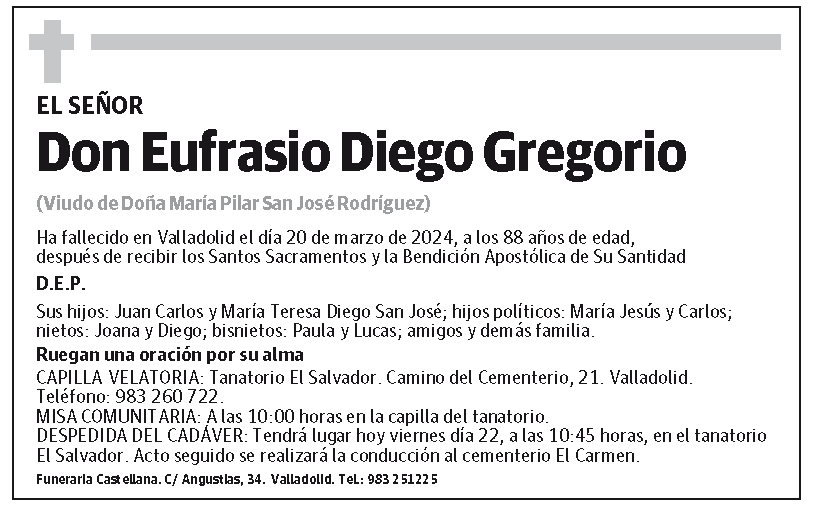 Eufrasio Diego Gregorio