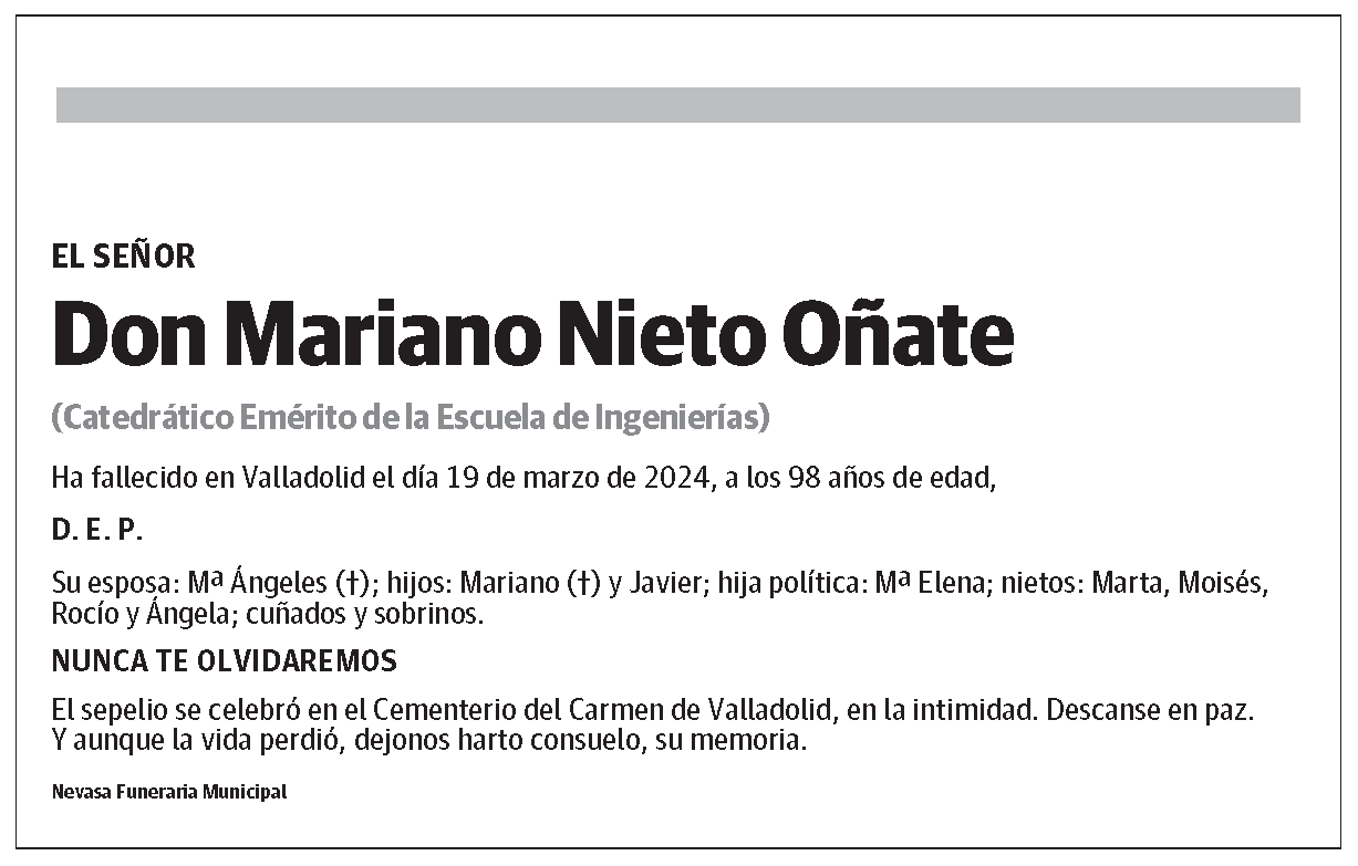 Mariano Nieto Oñate