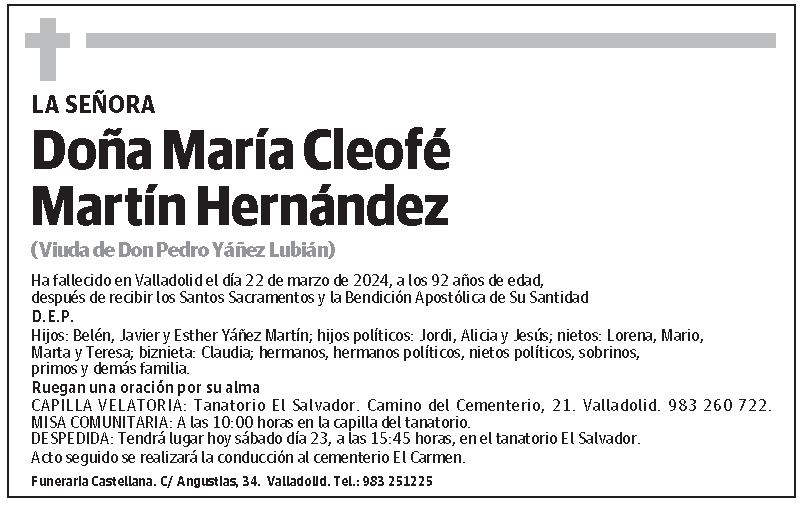 María Cleofé Martín Hernández