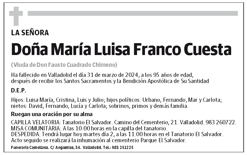 María Luisa Franco Cuesta