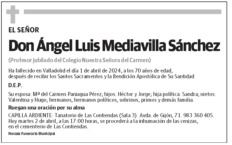 Ángel Luís Mediavilla Sánchez