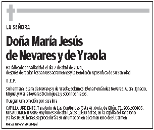 María Jesús de Nevares y de Yraola