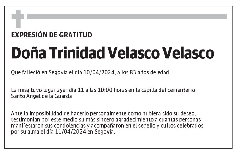 Trinidad Velasco Velasco