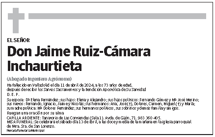 Jaime Ruiz-Cámara Inchaurtieta