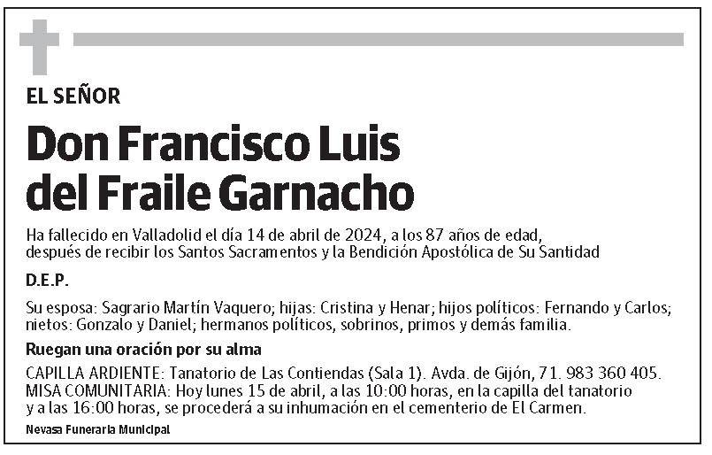 Francisco Luis del Fraile Garnacho