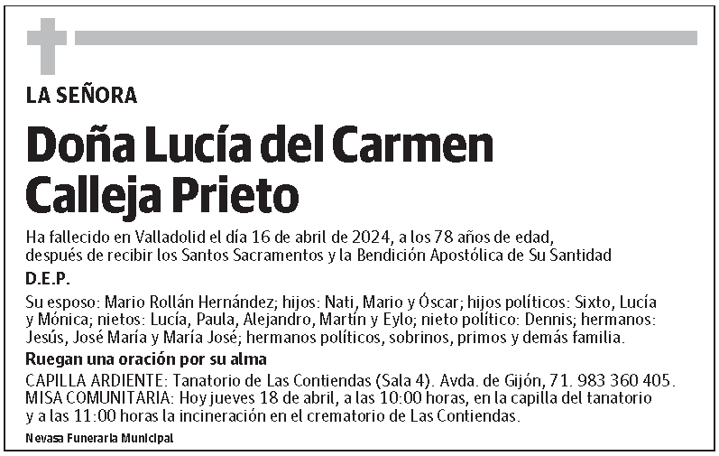 Lucía del Carmen Calleja Prieto