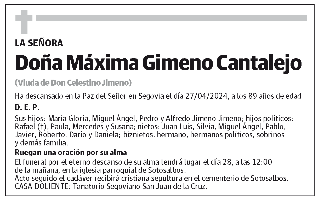 Máxima Gimeno Cantalejo