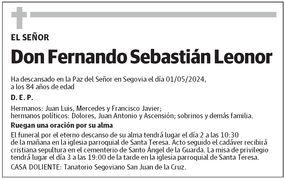 Fernando Sebastián Leonor