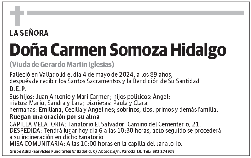 Carmen Somoza Hidalgo
