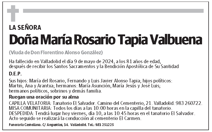 María Rosario Tapia Valbuena