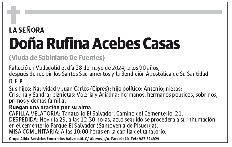 Rufina Acebes Casas