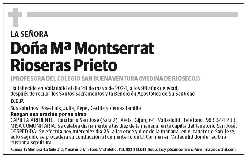 Mª Montserrat Rioseras Prieto