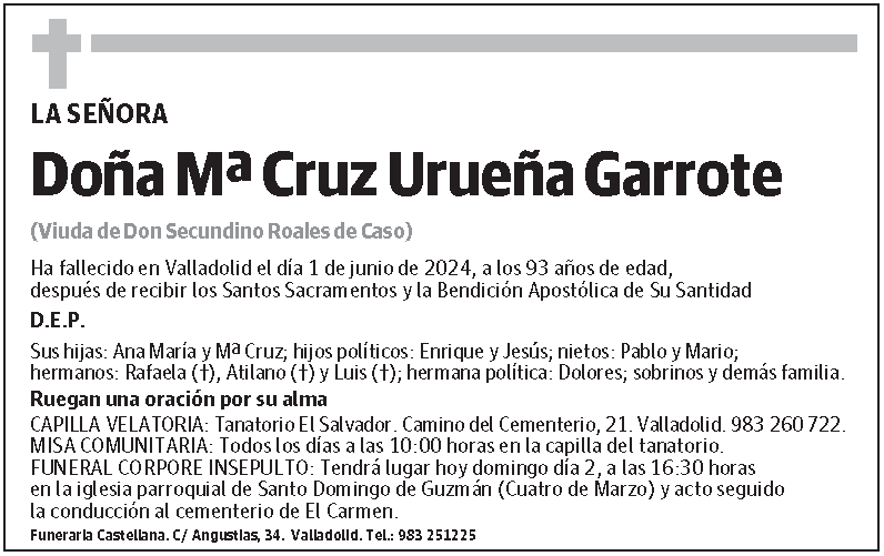 Mª Cruz Urueña Garrote