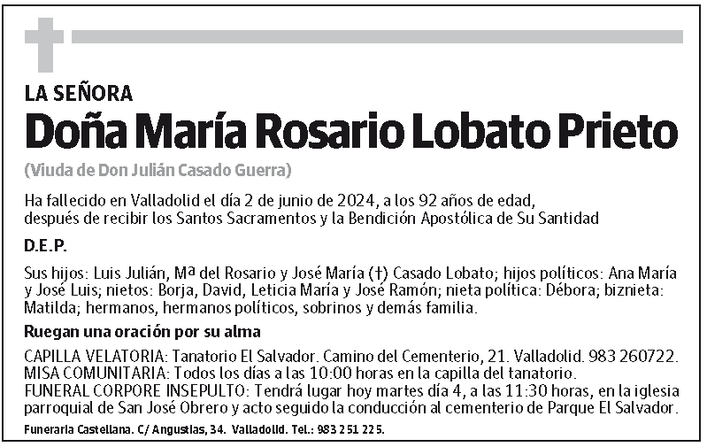 María Rosario Lobato Prieto