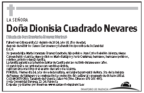 Dionisia Cuadrado Nevares