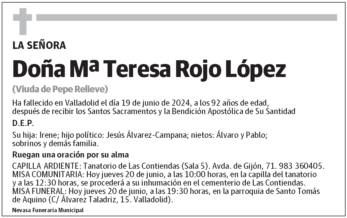 Mª Teresa Rojo López