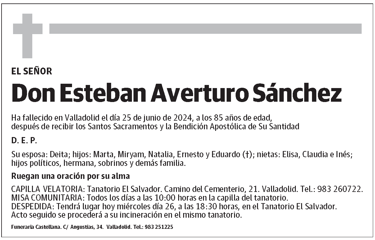 Esteban Averturo Sánchez