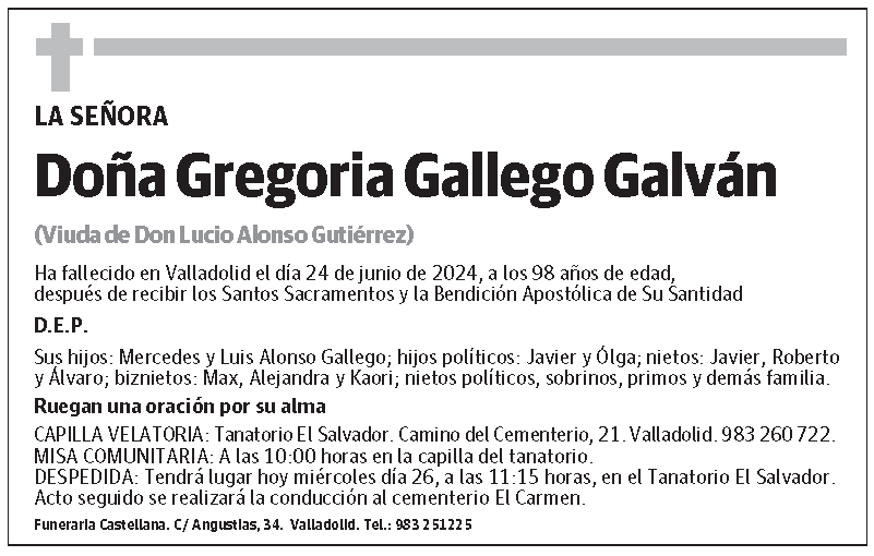 Gregoria Gallego Galván