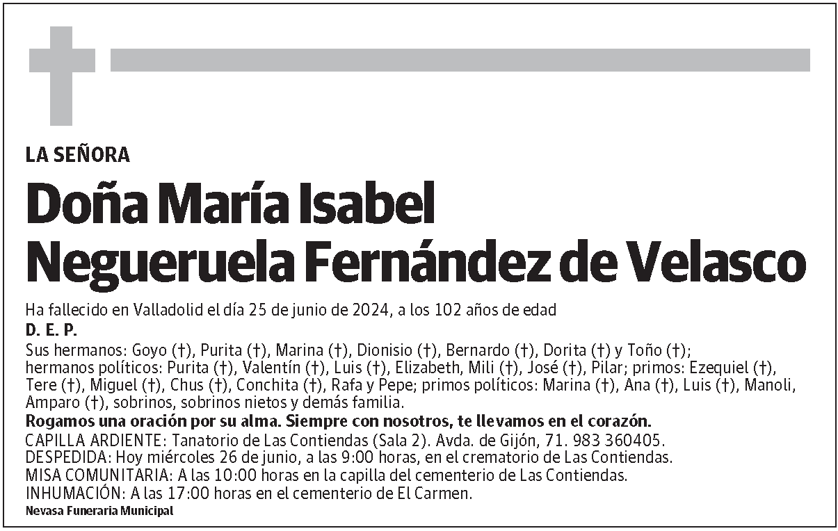 María Isabel Negueruela Fernández de Velasco