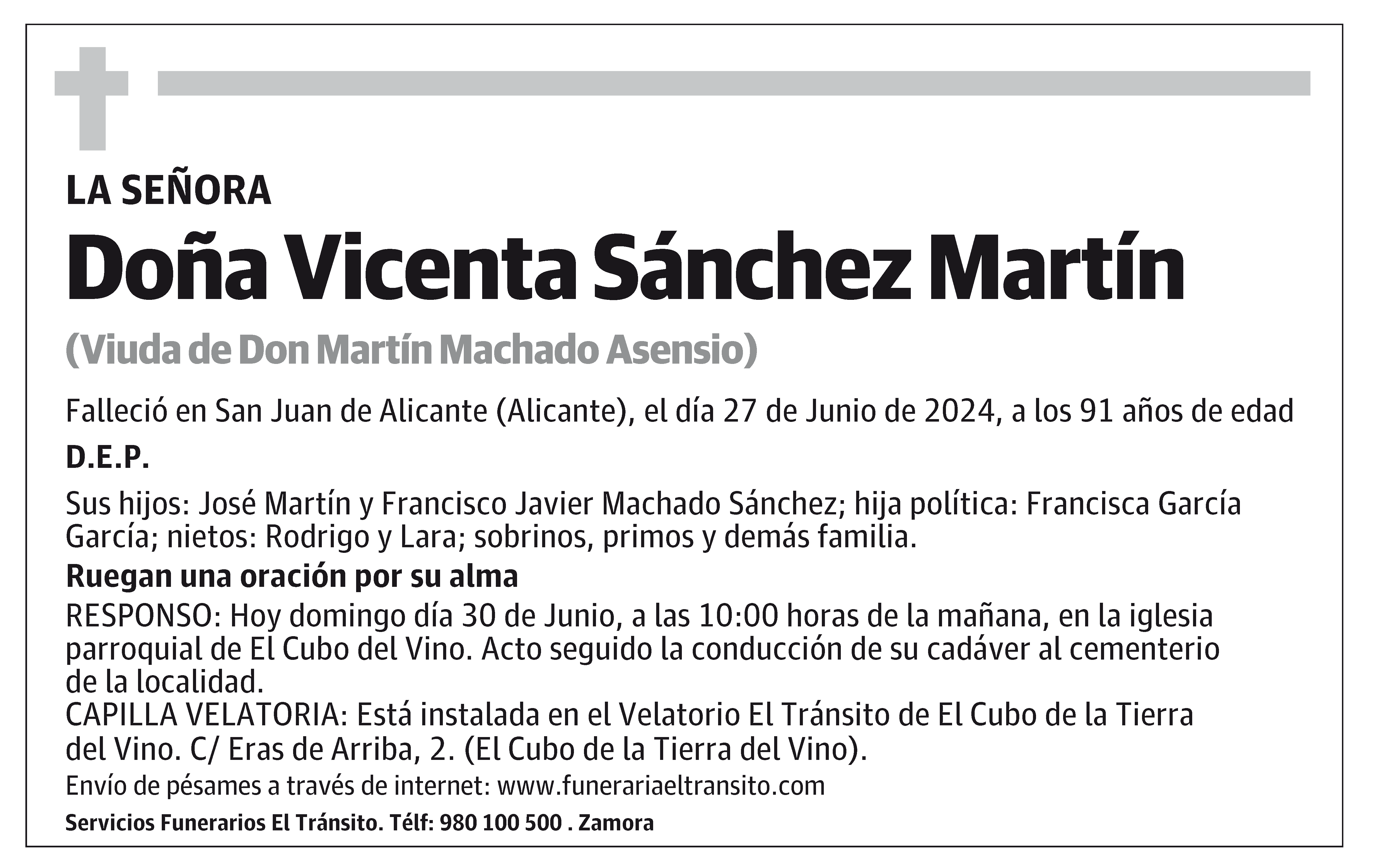 Vicenta Sánchez Martín