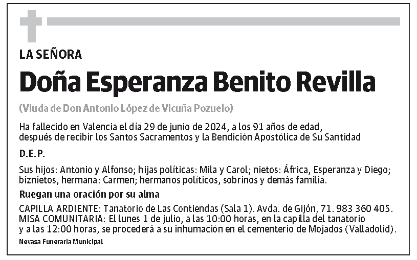 Esperanza Benito Revilla