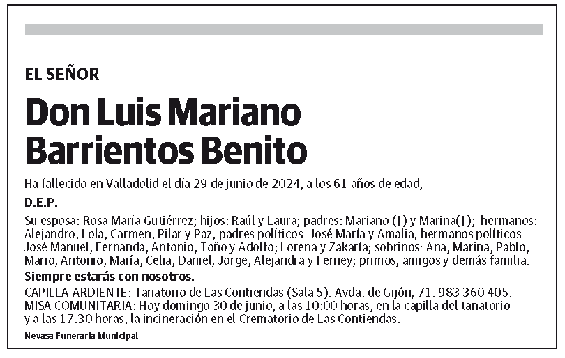 Luis Mariano Barrientos Benito