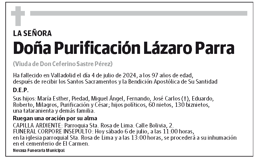 Purificación Lázaro Parra