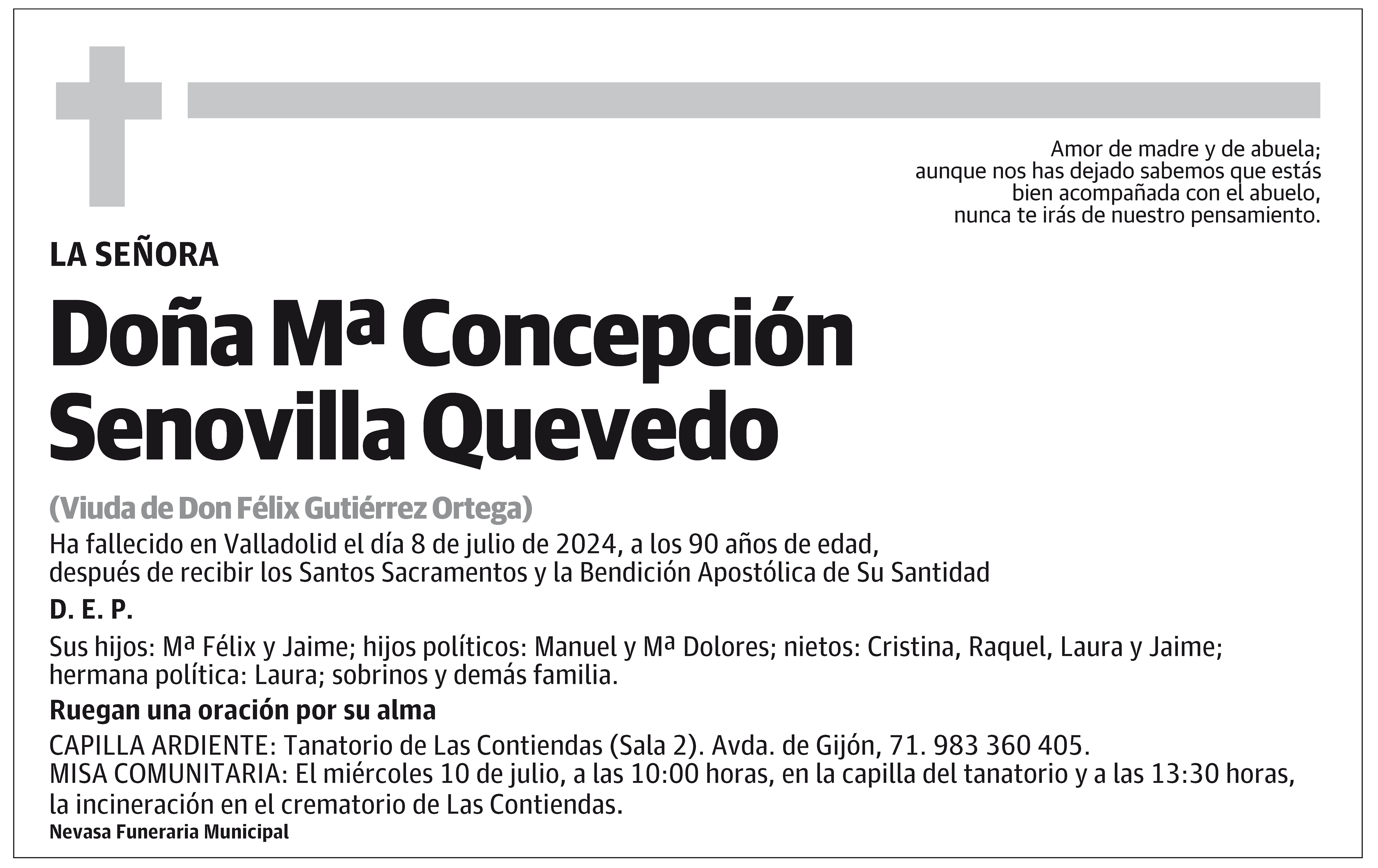 Mª Concepción Senovilla Quevedo