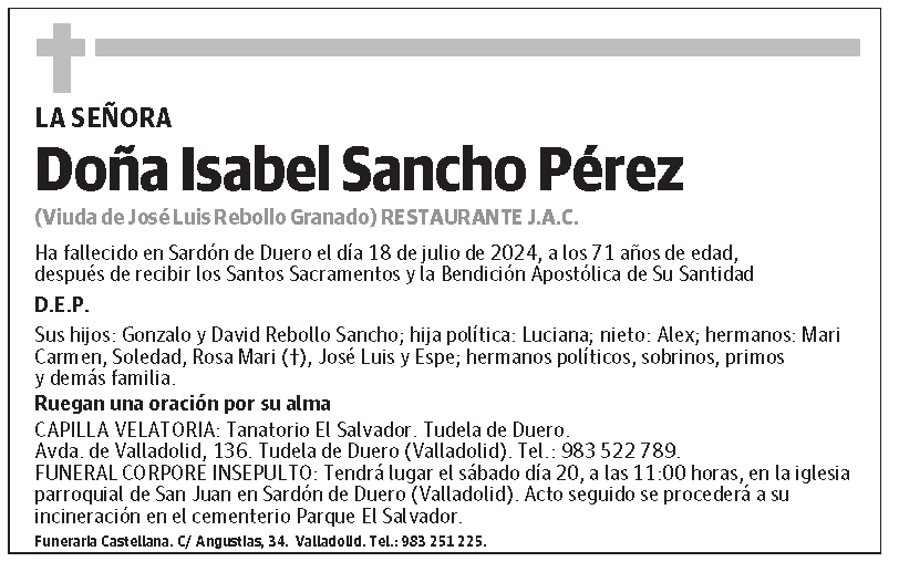 Isabel Sancho Pérez