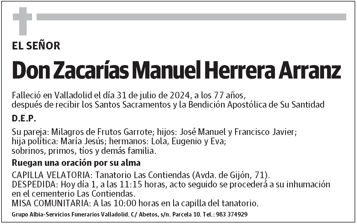 Zacarías Manuel Herrera Arranz