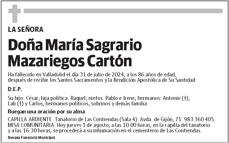 María Sagrario Mazariegos Cartón