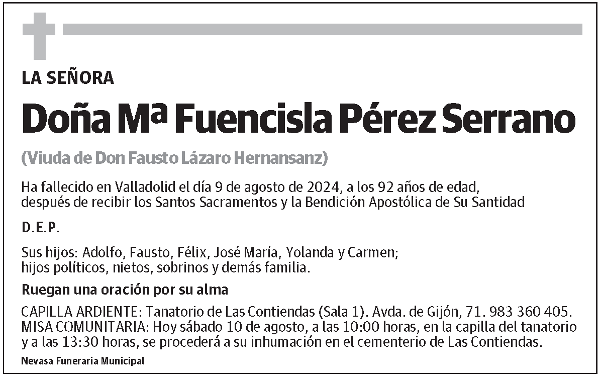 Mª Fuencisla Pérez Serrano