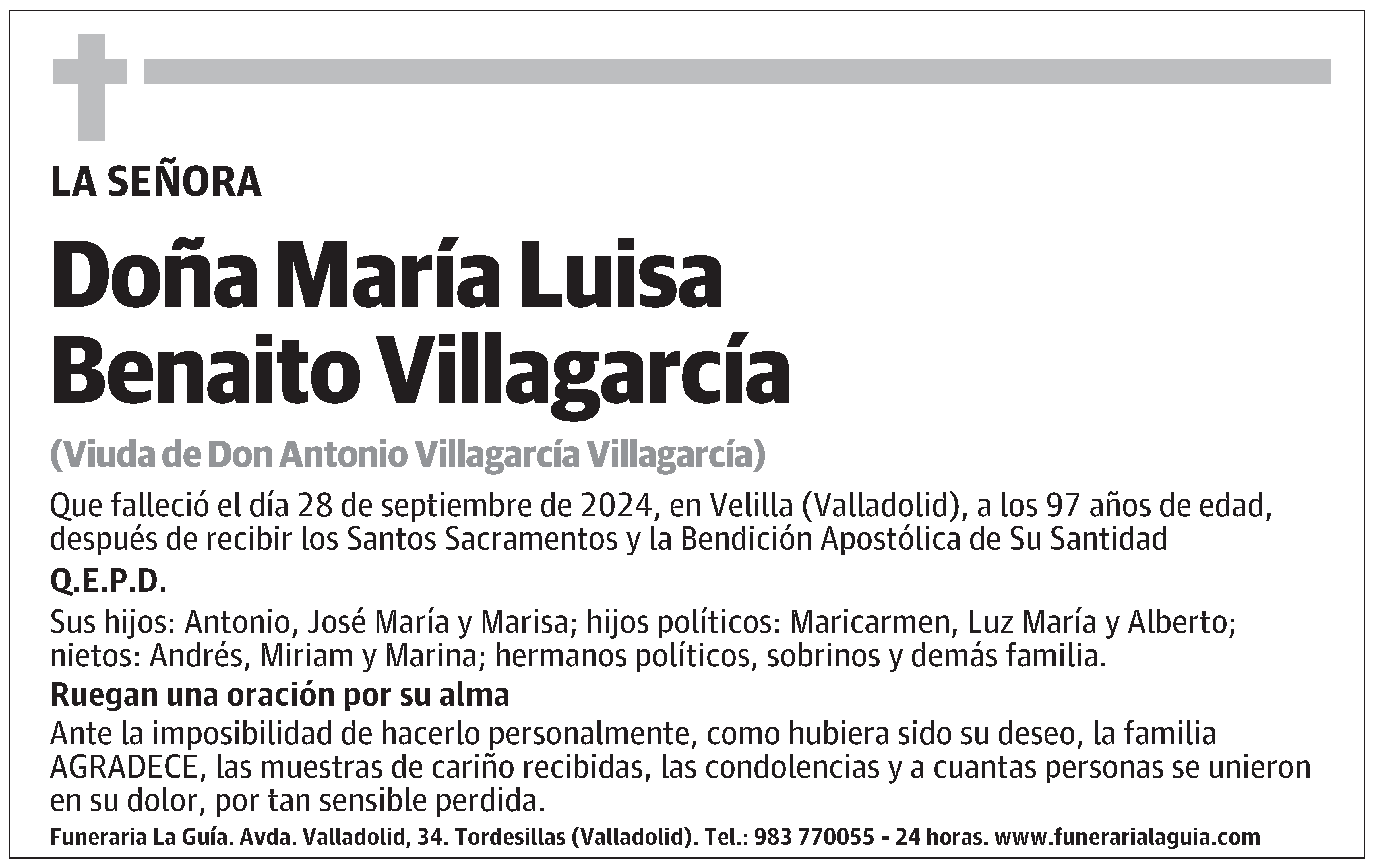 María Luisa Benaito Villagarcía