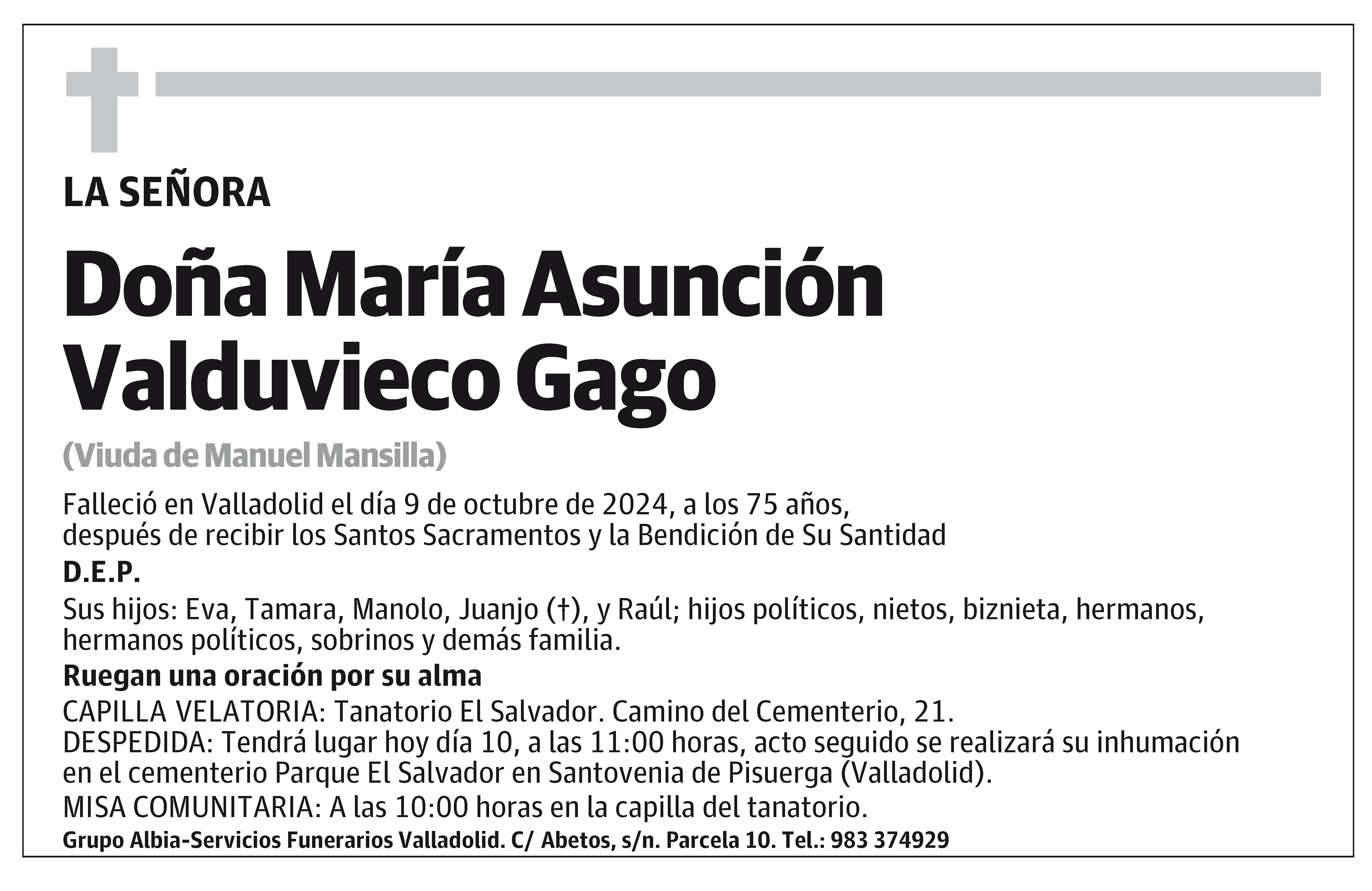 María Asunción Valduvieco Gago