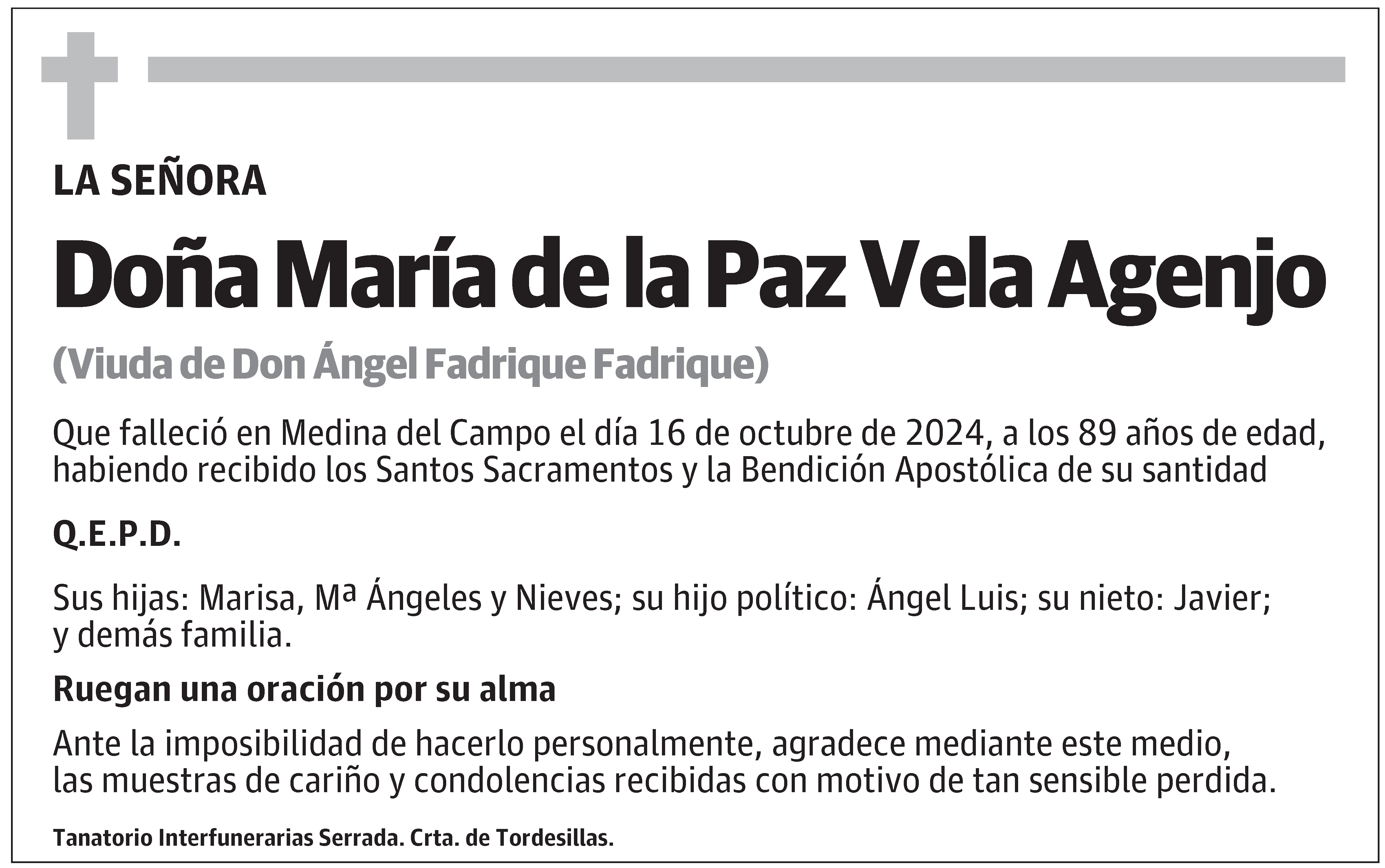 María de la Paz Vela Agenjo