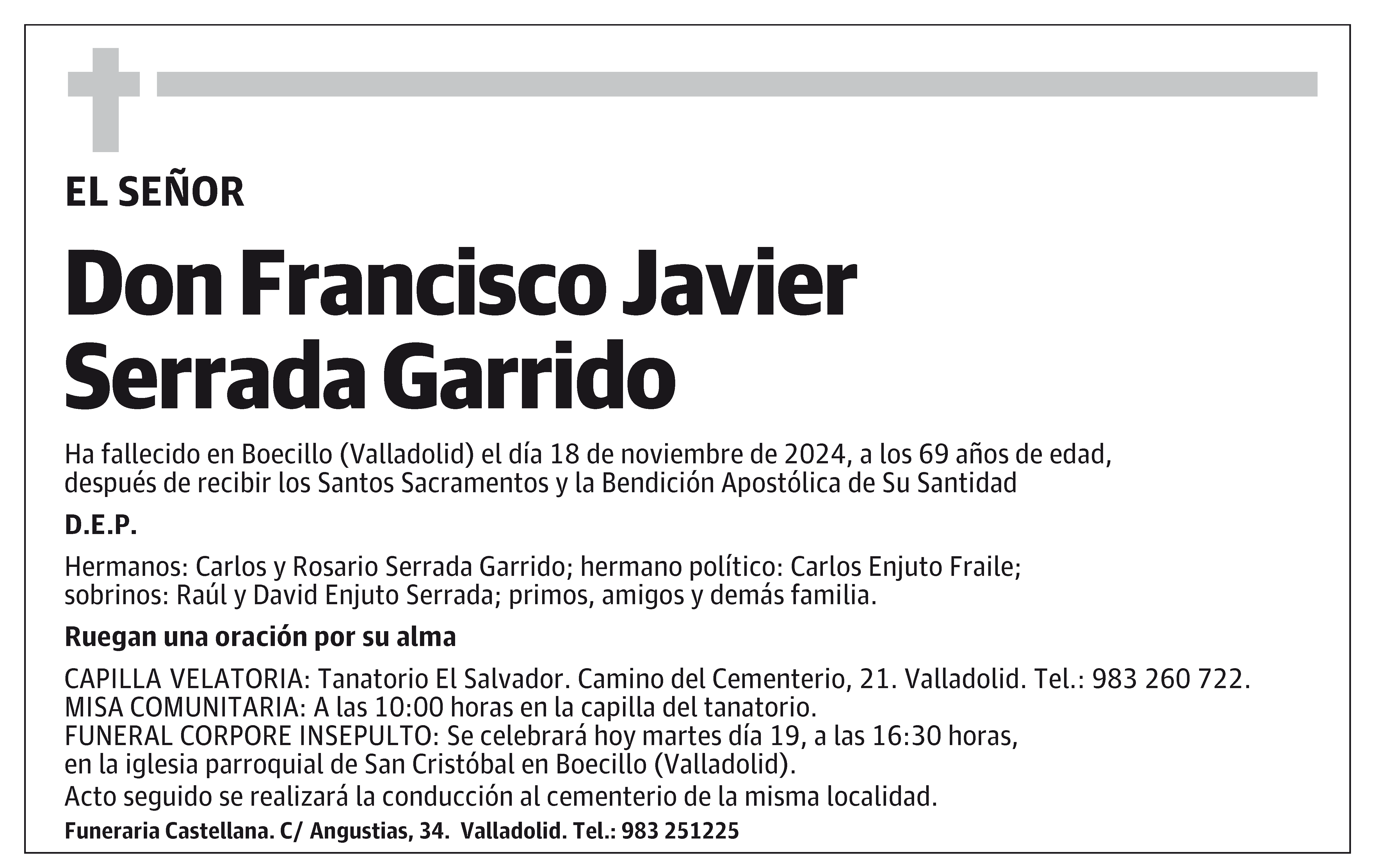 Francisco Javier Serrada Garrido