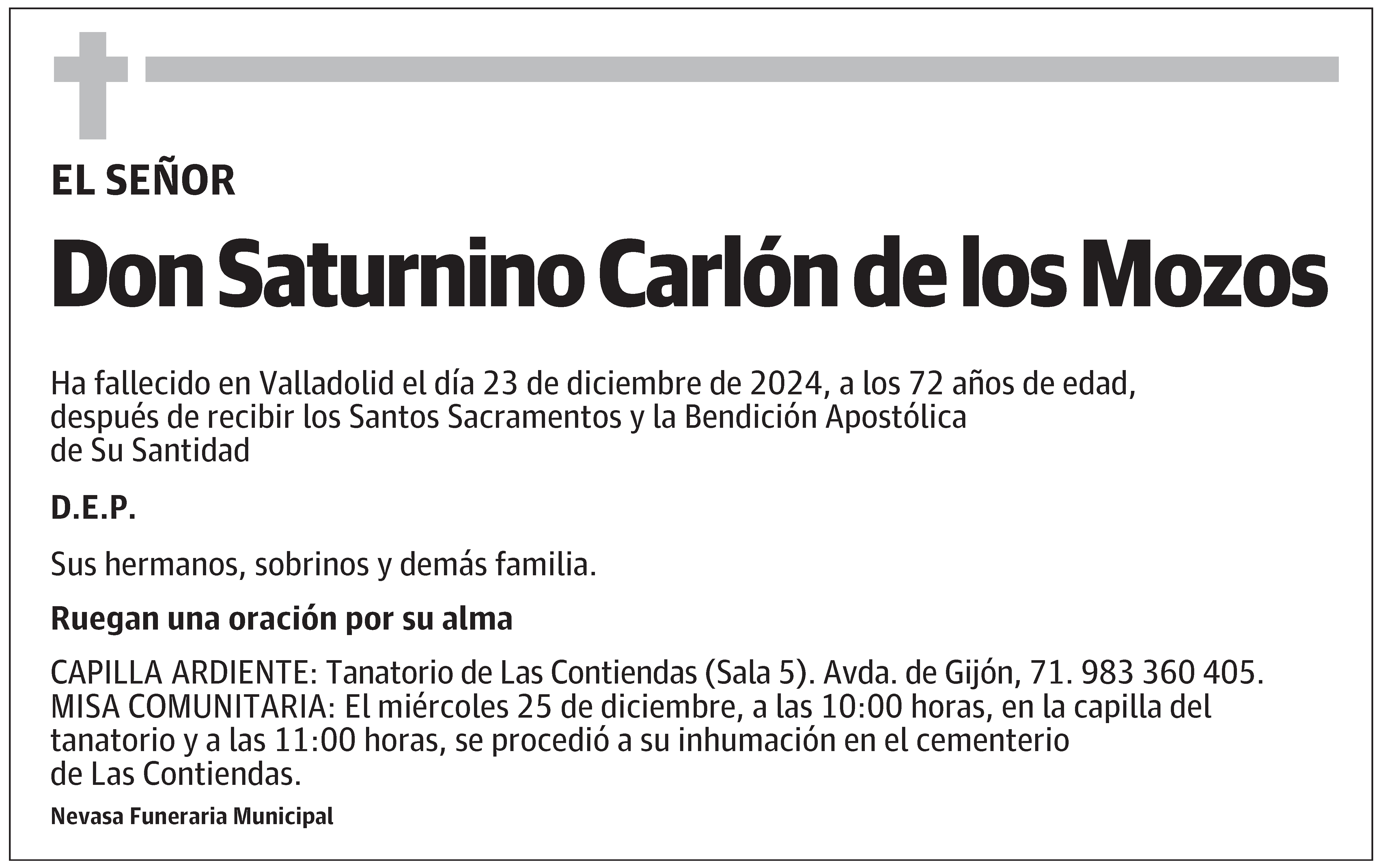 Saturnino Carlón de los Mozos