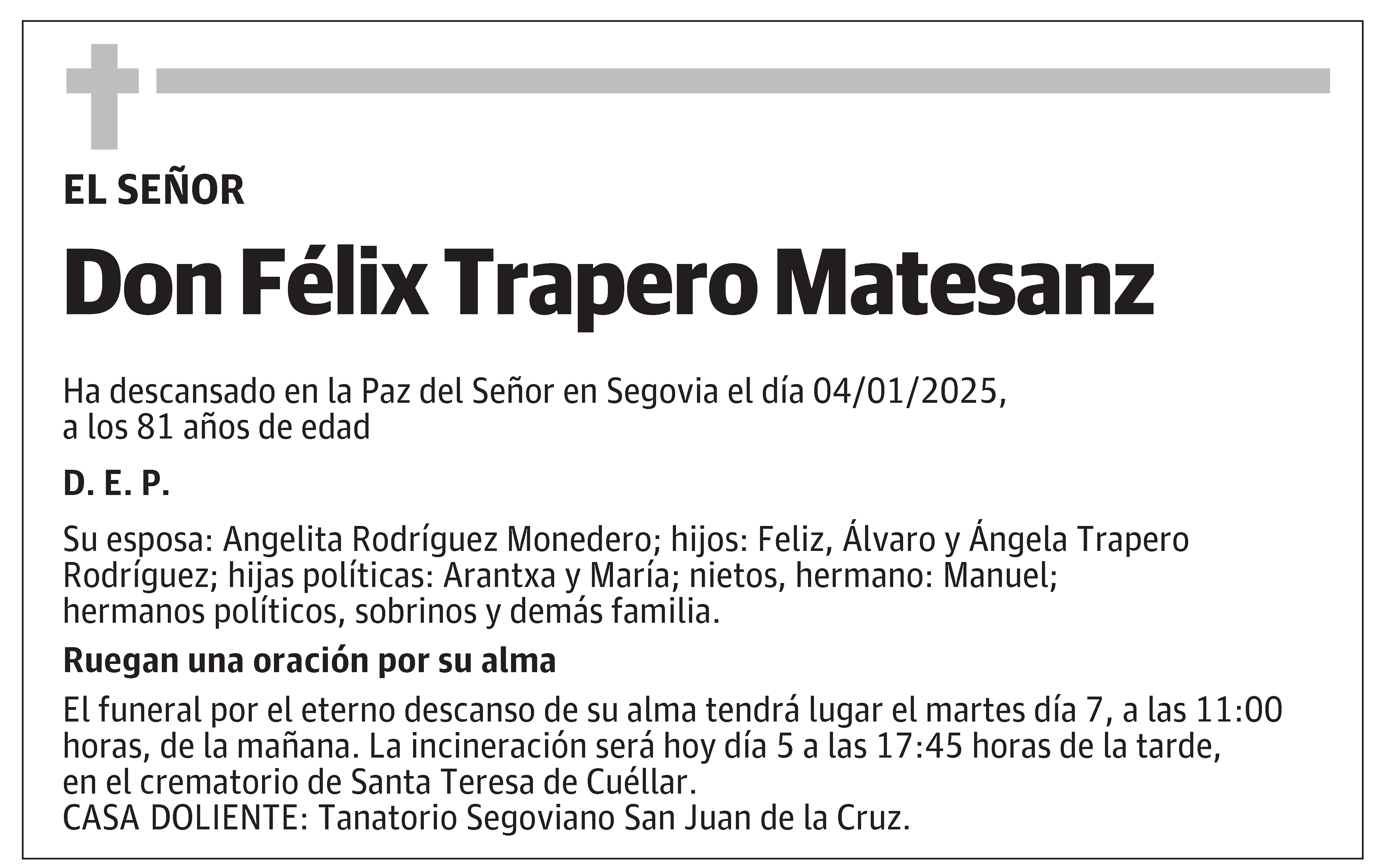 Félix Trapero Matesanz