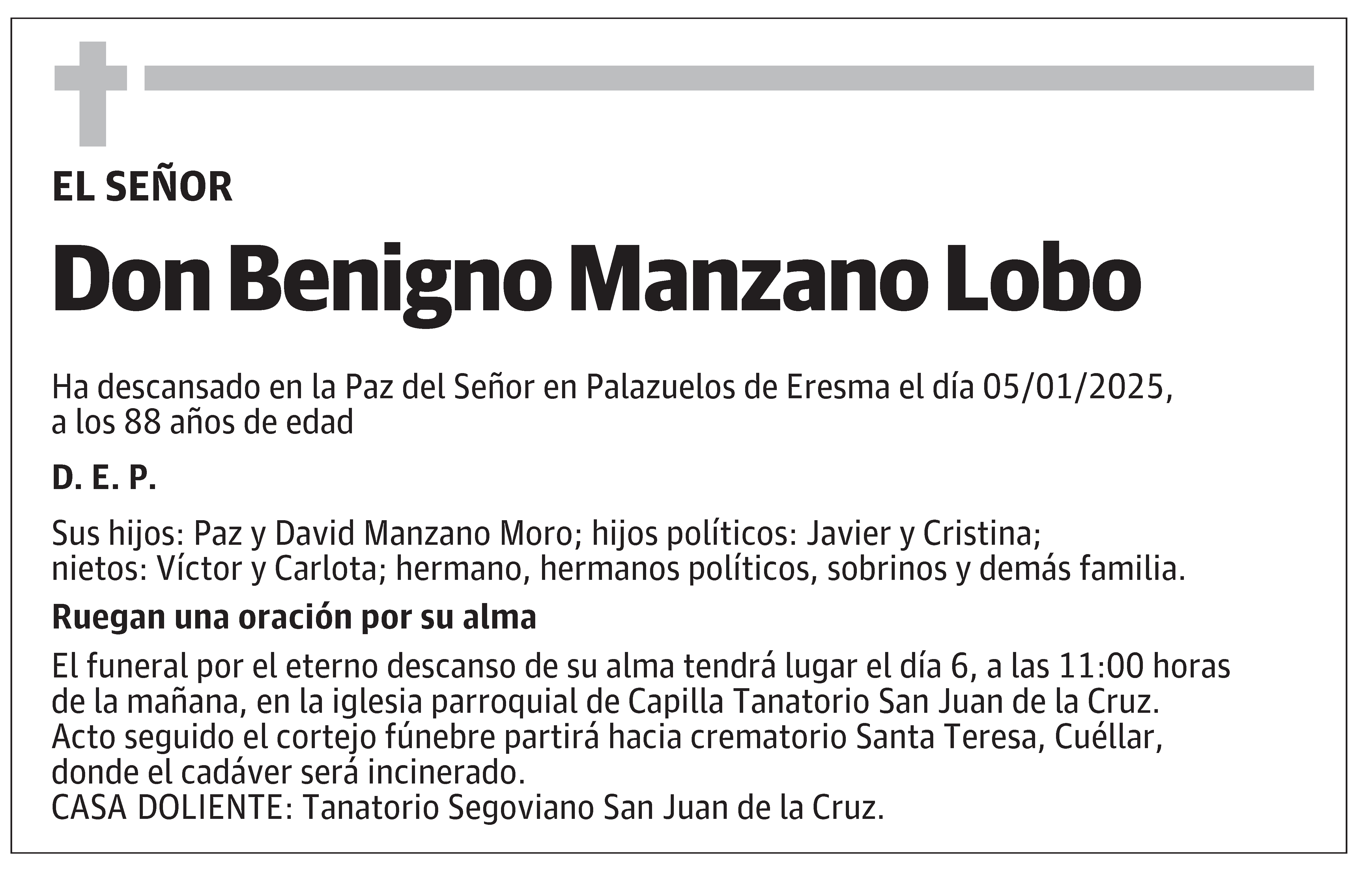 Benigno Manzano Lobo