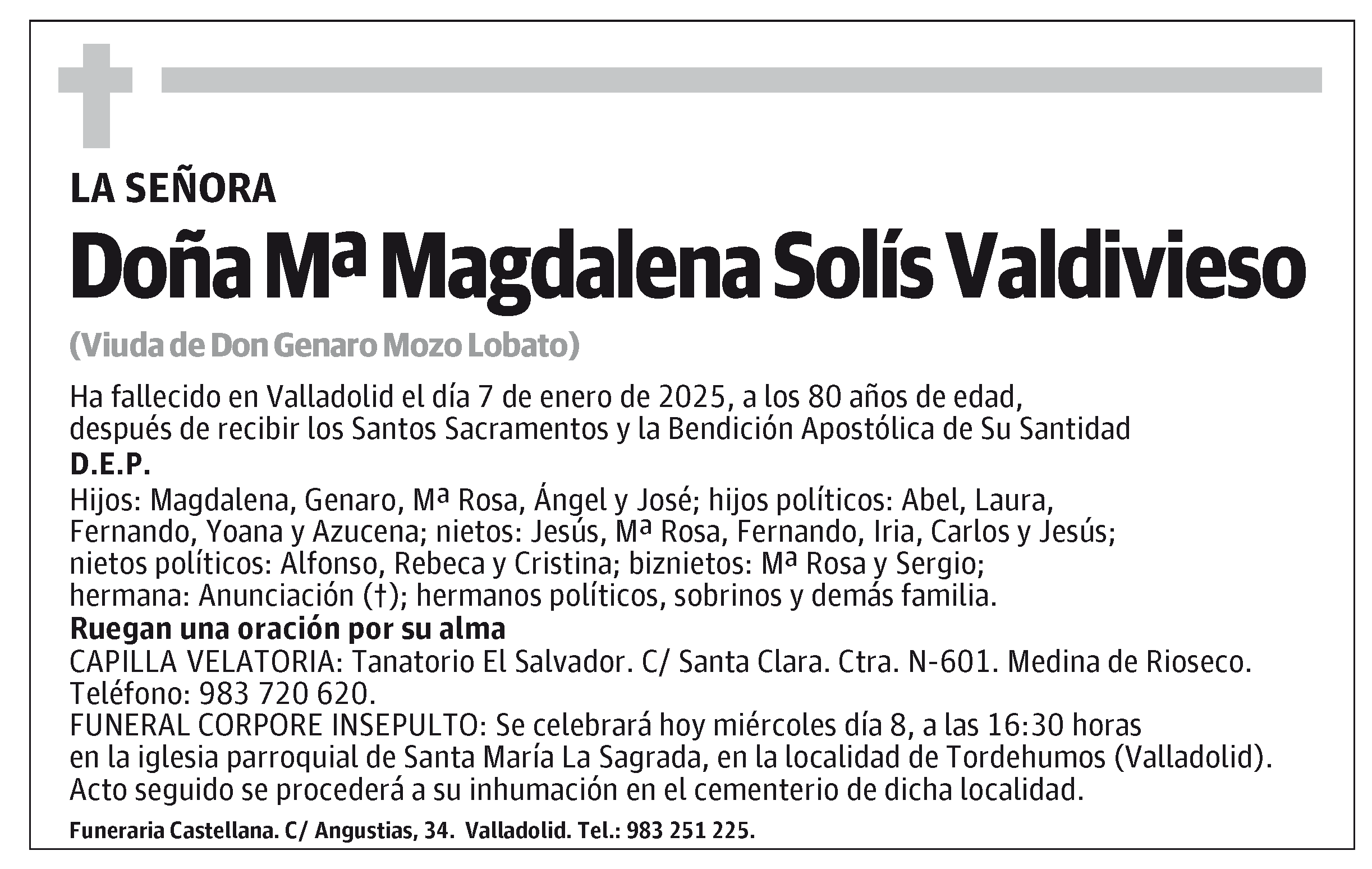 Mª Magdalena Solís Valdivieso