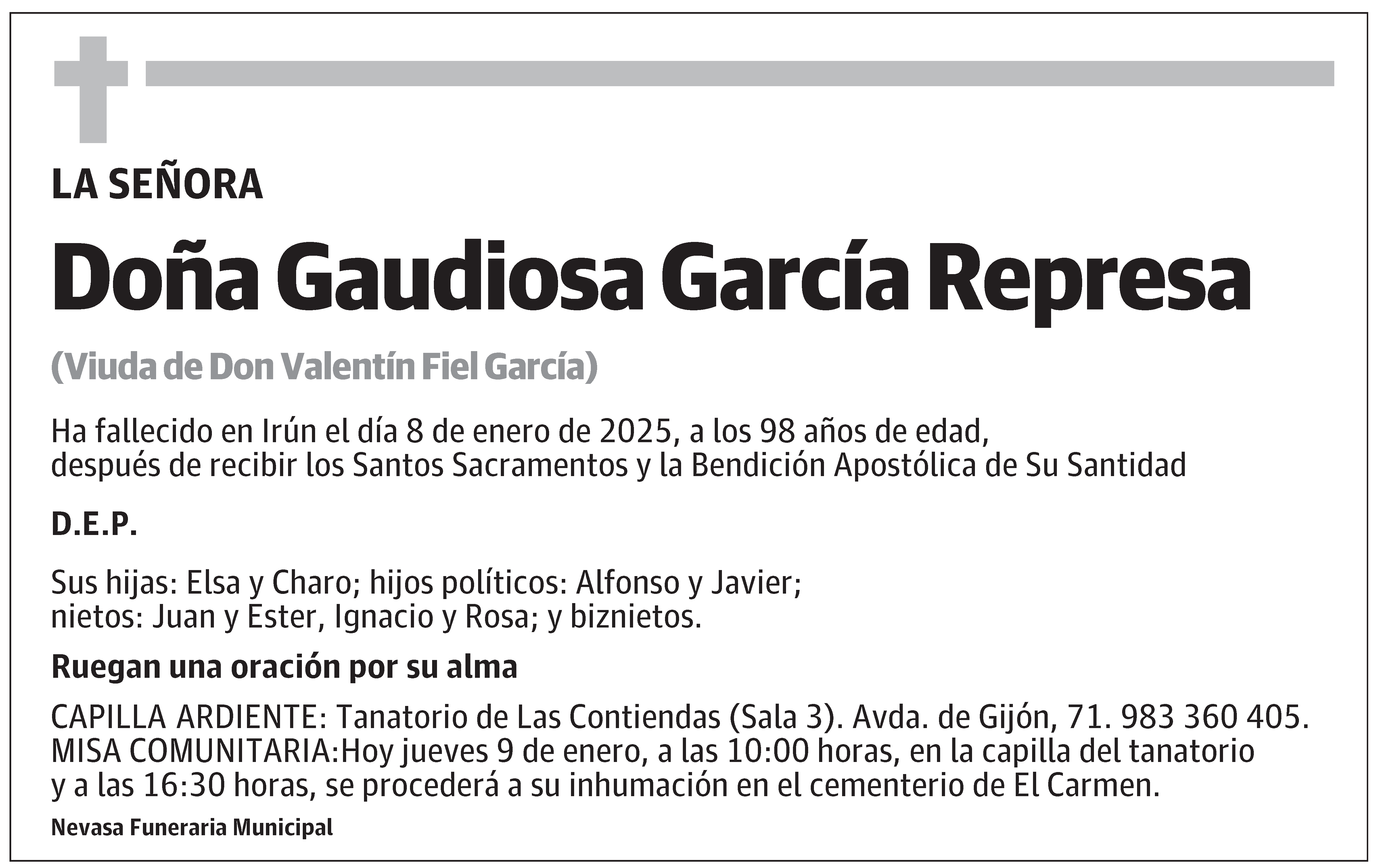 Gaudiosa García Represa