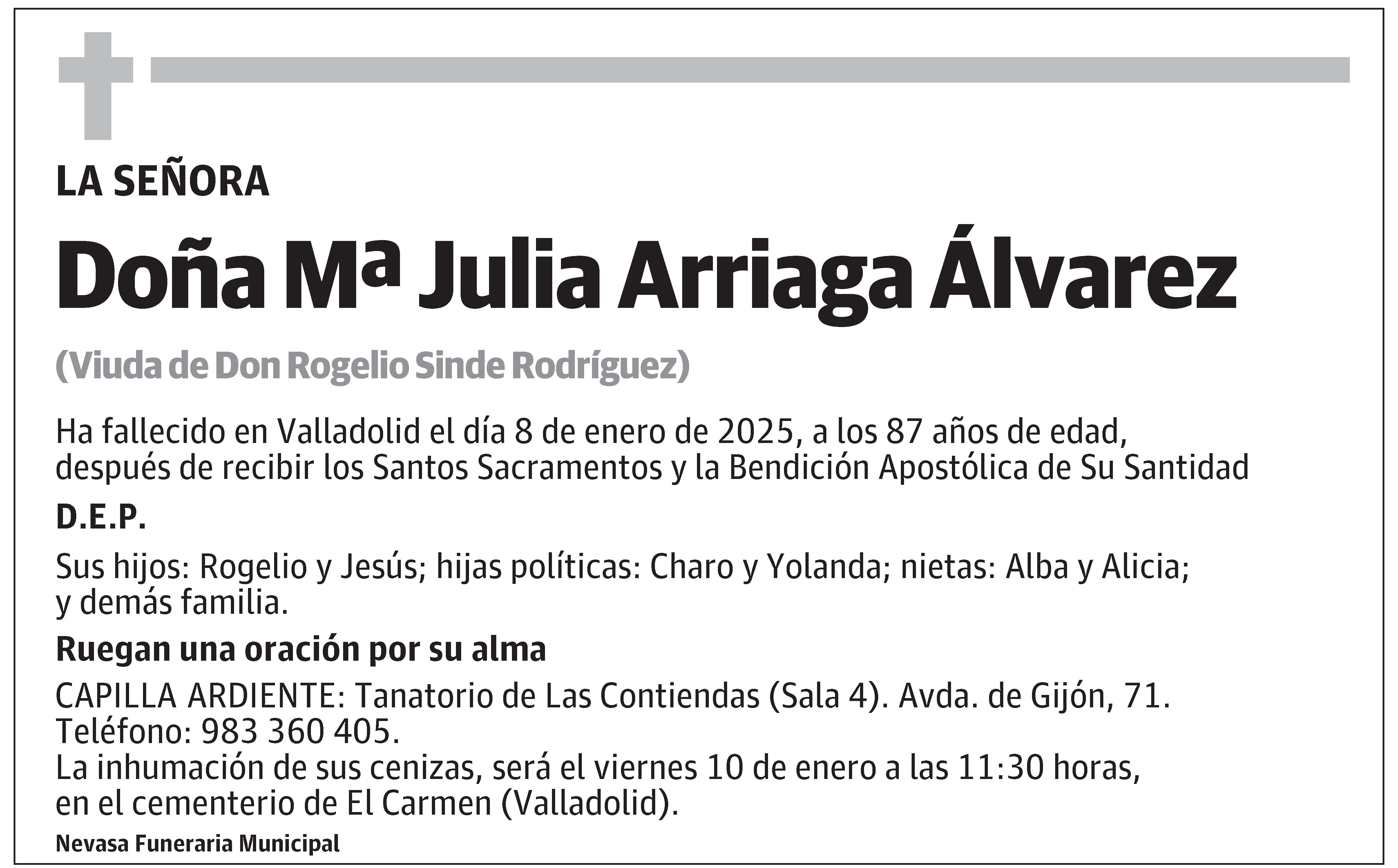 Mª Julia Arriaga Álvarez